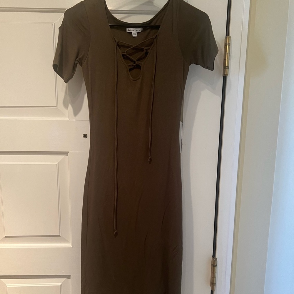 XS green dress